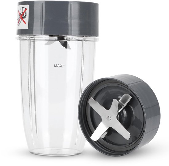 Omgoods- Blenderbeker 24 OZ - Vervangend Extractormes - Compatibel met Nutribullet 600W/900W - Roestvrij Staal - Vaatwasmachinebestendig - Food-grade Siliconen Afdichting - Mixbeker