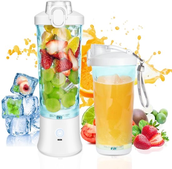 Omgoods - Draadloze Mini Blender 600ml met USB Oplaadfunctie