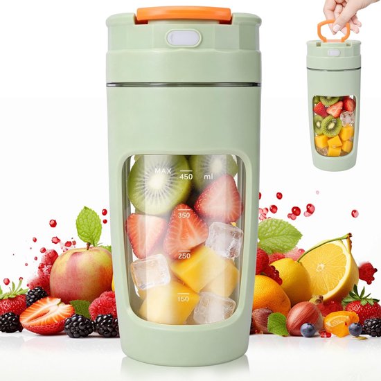 Omgoods - Draagbare Blender 500ml met USB Oplaadbaar en Lekvrije Deksel