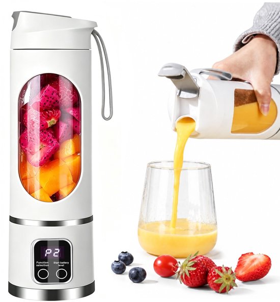 Omgoods - Draagbare Blender met 500 ml Capaciteit en LED-Display