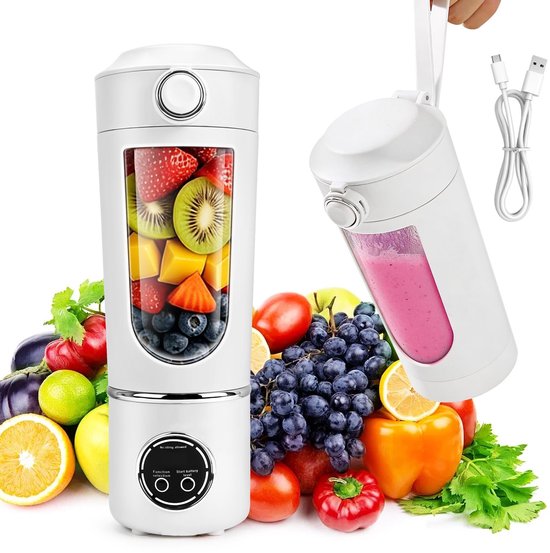 Omgoods - Draagbare Blender met 700ml Capaciteit en 12 RVS Messen van Omgoods