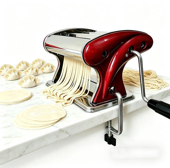 Omgoods - Handmatige Pasta Maker - Spaghetti Maker met 2mm en 4mm Snijder