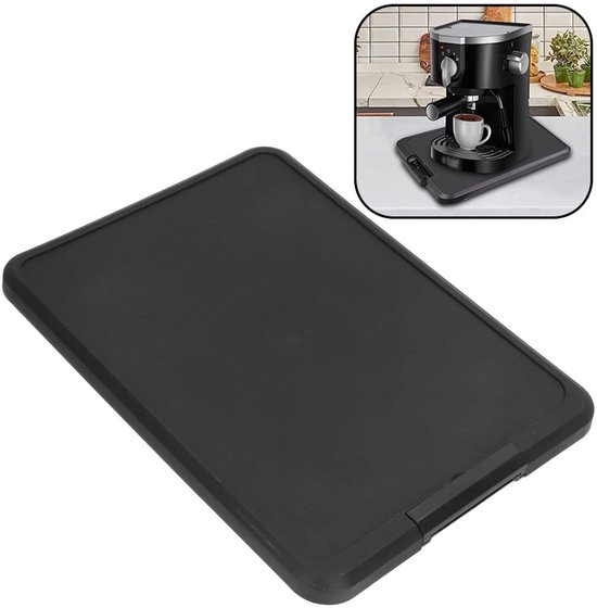 Omgoods- Keukenrolhouder - Keukenrolhouder Hangend - Keukenrolhouder Zwart - Keukenrolhouder Hout - Keukenrolhouder Zelfklevend - Geschikt voor koffiezetapparaat, toaster, blender. - Keukenapparaat