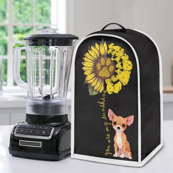 Omgoods - Poceacles Blender Cover - Chihuahua Sunflower Design