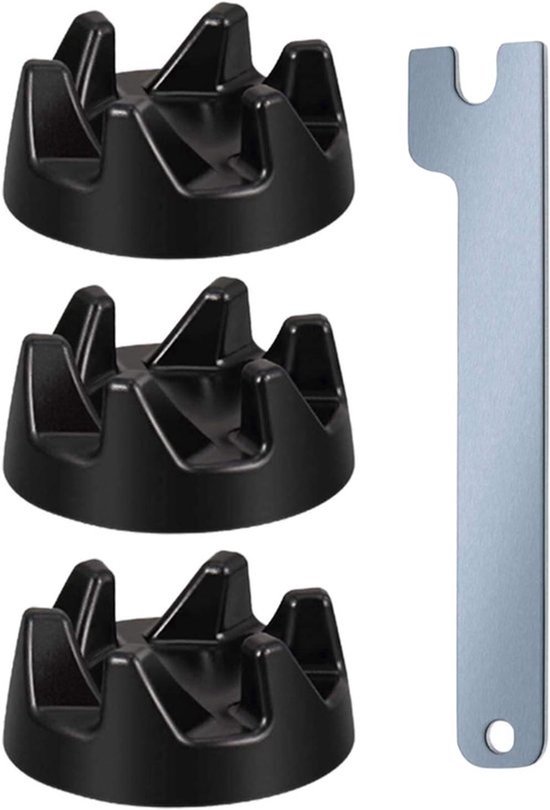 Onderdelen voor mixer - Reparatieset met koppeling - Voor het repareren van apparaten - Universele pasvorm - 3 stuks - Zwart