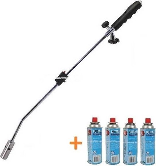 Onkruidbrander set met 4 gasflessen van Kinzo