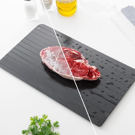 Ontdooiplaat - Metaal - Eten - Milieubewust - Ontdooi Plank - Ontdooiplaat Vlees en Vis - Keuken