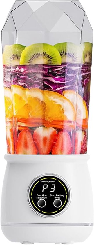 Oplaadbare Blender - 550 ml Lekdichte Draadloze Krachtige Smoothiemaker,Mini Reis Sapcentrifuge Shake Blender - Voor Groenten Reizen Sportschool Thuis Kantoor En Kamperen van Merkloos