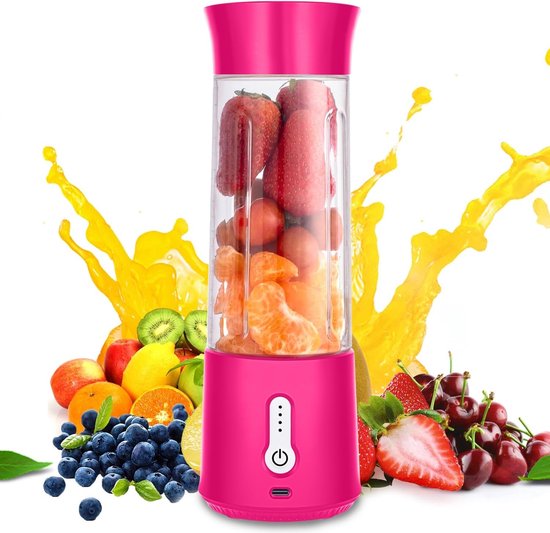Oplaadbare Draagbare Mini-Blender - Compact Formaat - Krachtige Prestaties - Draadloos Gebruik - Gemakkelijk te Reinigen van Fresh Juice Blender