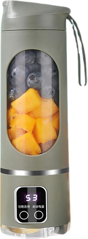 Oplaadbare Mini Blender - Draagbare Mixer - Verse Sappen Maken - 18000 RPM Roestvrij Staal van Merkloos