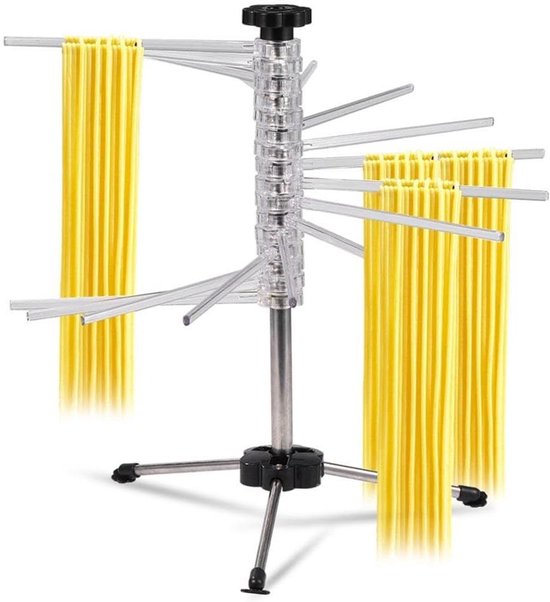 Opvouwbaar Pasta Droogrek - Hoge Stand voor Spaghetti Noedels - Zelfgemaakte Noedels en Pasta Droger van Benjamins.