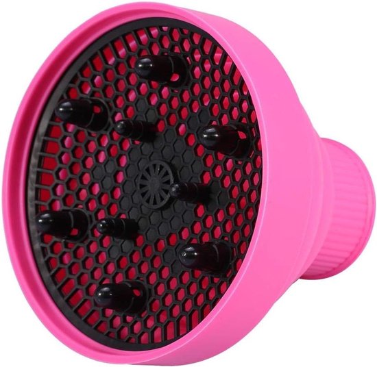 Opvouwbare Diffuser voor Föhn - Silicone Haardroger Accessoire voor Natuurlijke Golven en Krullen - Geschikt voor Fijn en Dik Haar in Thuis en Kapsalon (Roze)