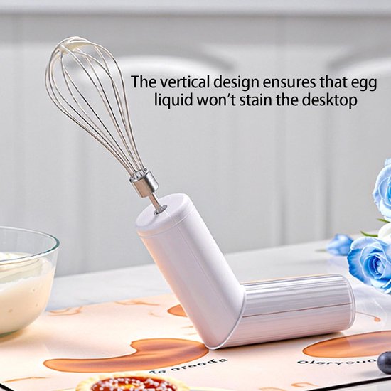 Opvouwbare Handmixer - Elektrische Klopper - Bakken en Koken - 3 Snelheden Dubbele Garden - Compact Ontwerp - Zwart