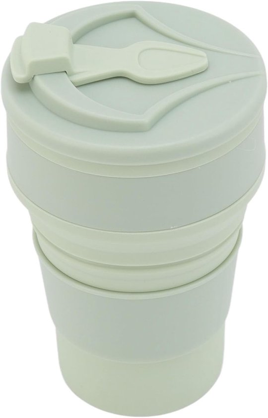 Opvouwbare Silicone Reisbeker van 500ml - Ruimtebesparend, Lichtgewicht en Duurzaam voor Thuis en Op Reis van Merkloos