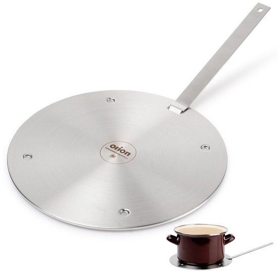 Orion - Inductie Adapter - Roestvrijstaal - 24 cm - Afneembare Handgreep van Merkloos