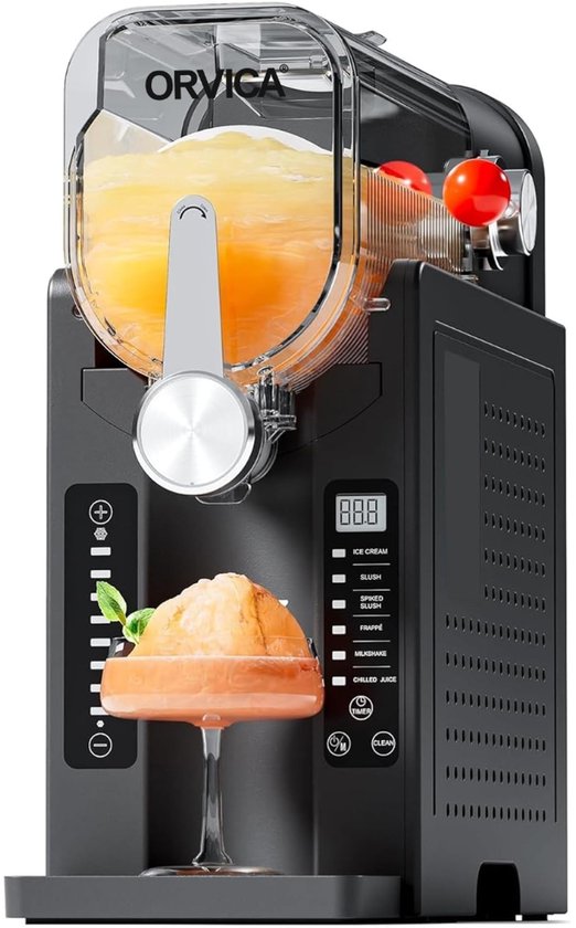 Orvica IcySlush IJsdrankjes, Slush puppy en Granita maker - Incl. Drankjes-recepten boekje - Tot 12 uur lang bevroren drankjes - Slank model - Slush Puppy in huis van Merkloos