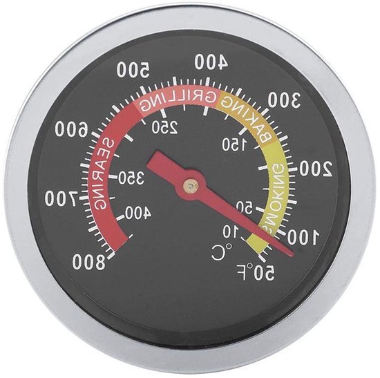 Oventhermometer van RVS voor nauwkeurige temperatuurmeting van 50 tot 800℃, ideaal voor koken en BBQ