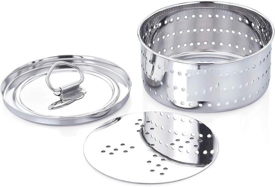 Paneer Kaasvorm - Kaasmaker Pers - Zelf Kaas Maken - 3-delige set - 300 ML - Zilver
