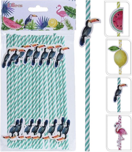 Papieren Rietjes met Figuur van Basic