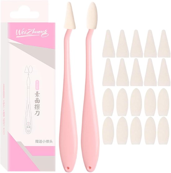 Papierkunst blenders - Mengstokjes Spons - Tekenen en mengen - Ergonomisch ontwerp - 20 reservekoppen - Roze