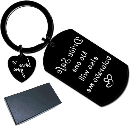 Partner Sleutelhanger voor Auto en Motor - Geluksbrenger, Cadeau voor Vriend, Echtgenoot en Mannen, Uniek en Persoonlijk Geschenk van Merkloos