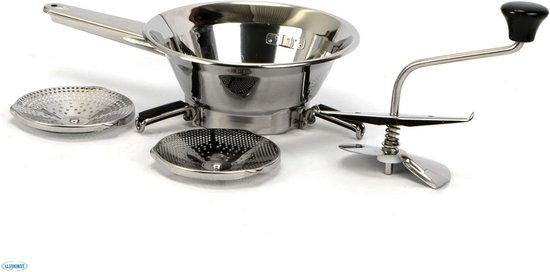 Passeerapparaat - Passer Zeefmolen - Zacht Voedsel Bereiden - Inklapbare Poten - 19 cm - Zilverkleurig