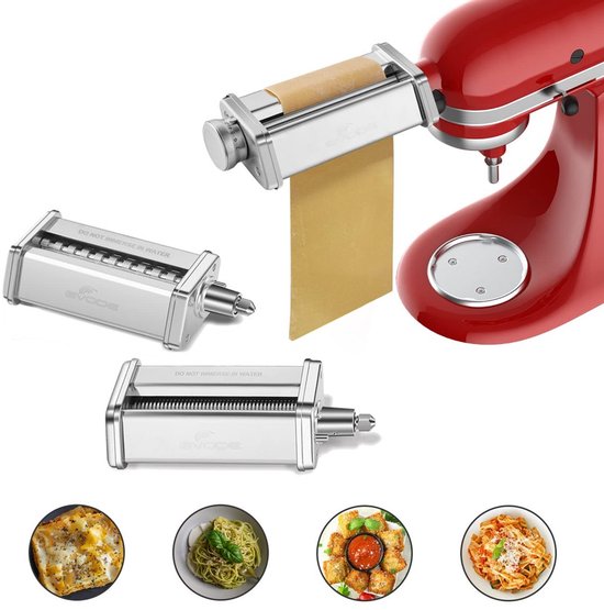 Pasta Accessoire voor Keukenmachine met Pasta Roller en Snijders