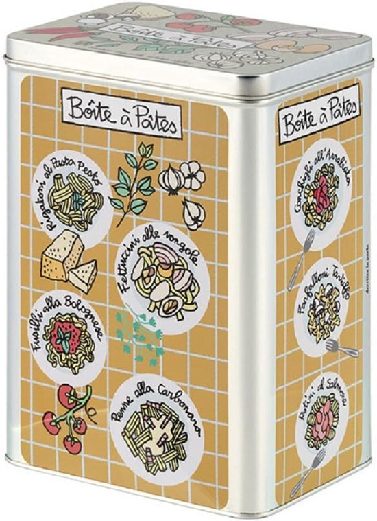 Pasta box 14x10x20 cm - Metaal - Handgemaakt - Ideaal voor opslag - ShopVlot
