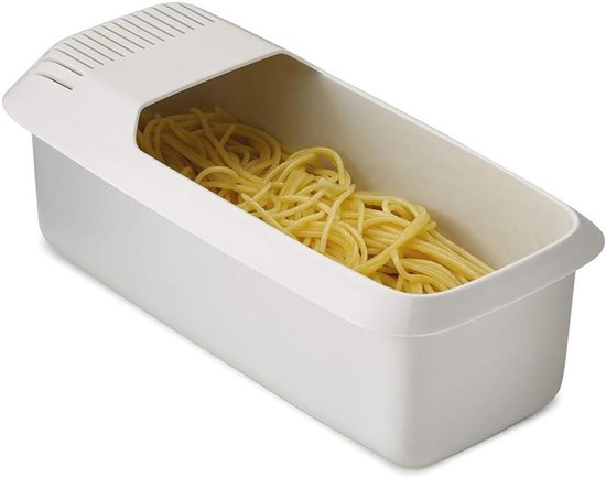 Pasta Cooker met Strainer - Magnetron Spaghetti Maker - Hittebestendige Pasta Boot - Spaghetti Noodle Koker (Wit) van Fastroma