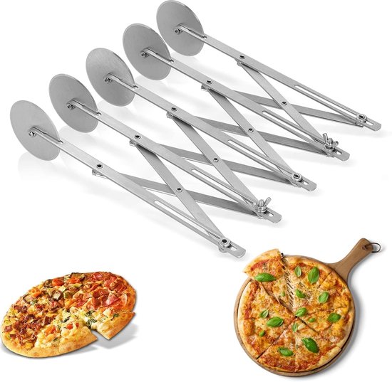 Pasta Cutter 5-wiel - RVS - Uitbreidbaar ontwerp - Snelle deegverdeling - ShopVlot