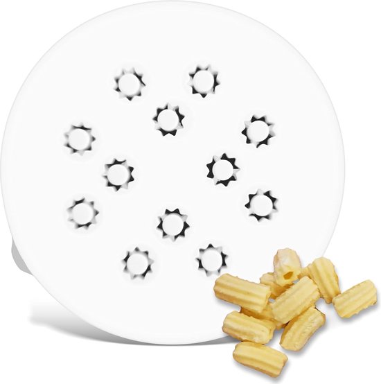 Pasta - Ditalini Rigati - Accessoires voor pastamakers - Pastaschijf Compatibel met Philips Pastamaker Avance - Matrices Pastaschijf voor zelfgemaakte pasta