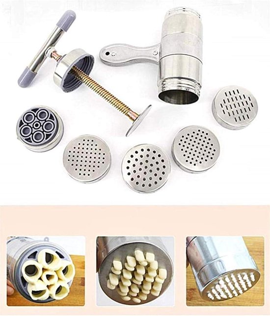 Pasta Fresca Machine - Noodle Acciaio - Manovella - 5 Formati - Spaghetti Tagliatelle Piccole - Idee Regalo Originale - Ottima Qualità Bugs Bunny van Merkloos