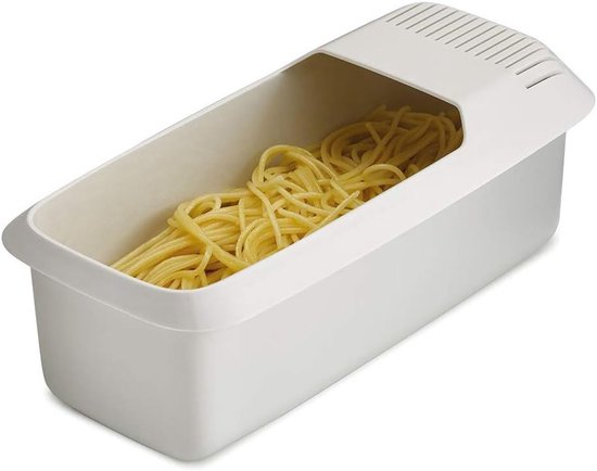 Pasta Koker voor Magnetron - Spaghetti en Noodles Koken met Zeef - 30x14x10 cm Plastic Drainer van Merkloos