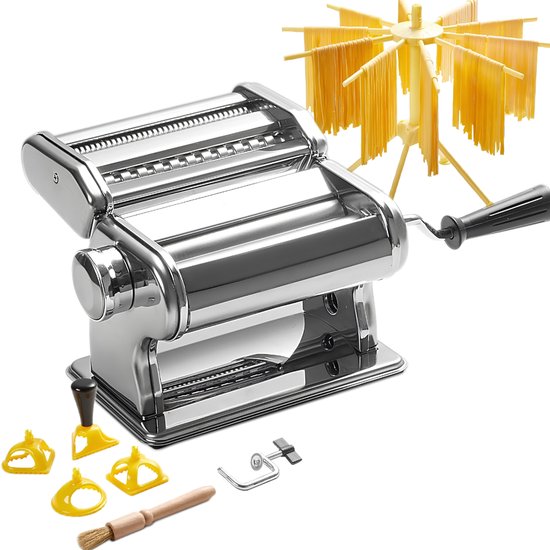 Pasta Machine - Pasta Machine - Pasta Maker - Zilver - 13cm x 20cm x 16cm