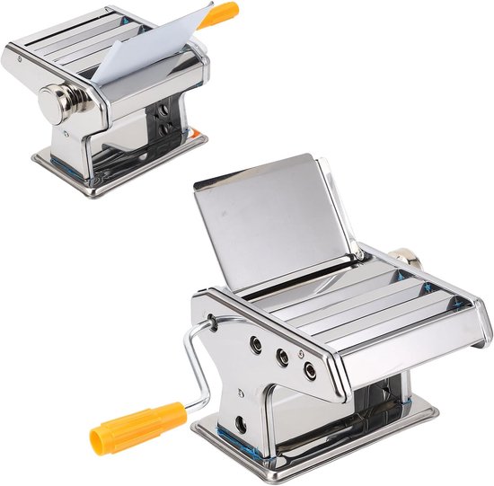 Pasta Machine RVS - Instelbare Dikte - Voor Vers Spaghetti en Lasagna - Eenvoudig in Gebruik - ShopVlot