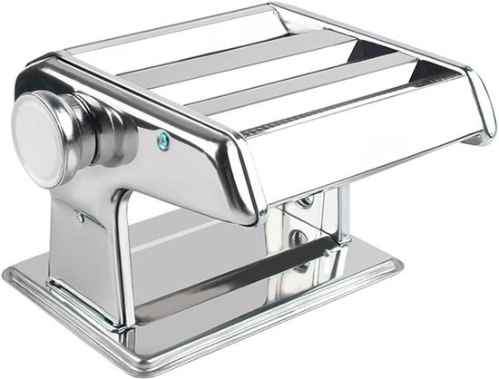 Pasta Machine with Removable Handle - 9 Cutting Positions for Spaghetti and Lasagna - Made of Steel 20 x 15 x 25 cm van Merkloos