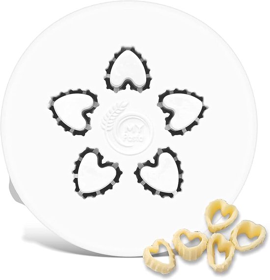 Pasta - Pastaschijf Voor Hart-Rigati, Accessoires Voor Philips Avance Pastamachine, Matrijs Voor Zelfgemaakte Pasta