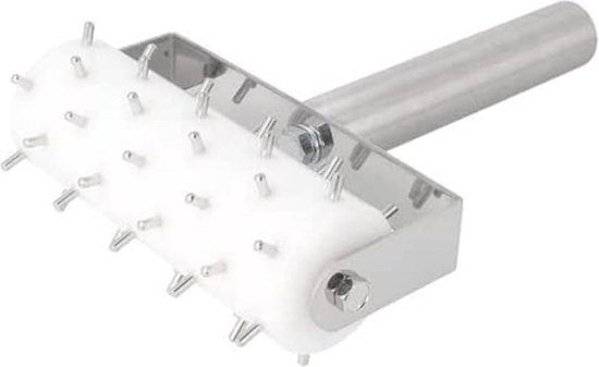 Pasta Pizza Roller Metallic Barbs Ø 155X21 Cm Wit RVS Twee-in-een Gebruik van Cosy & Trendy