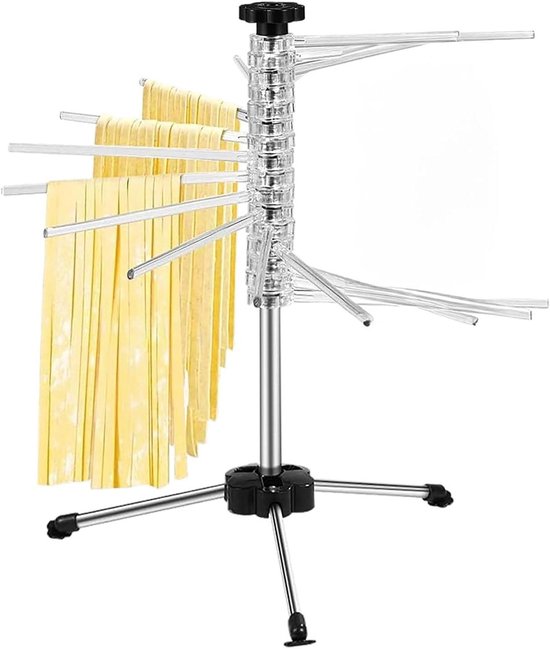 Pastadroger - Pastarek - Verse pasta drogen - 14 droogarmen - 50 cm - Zilver