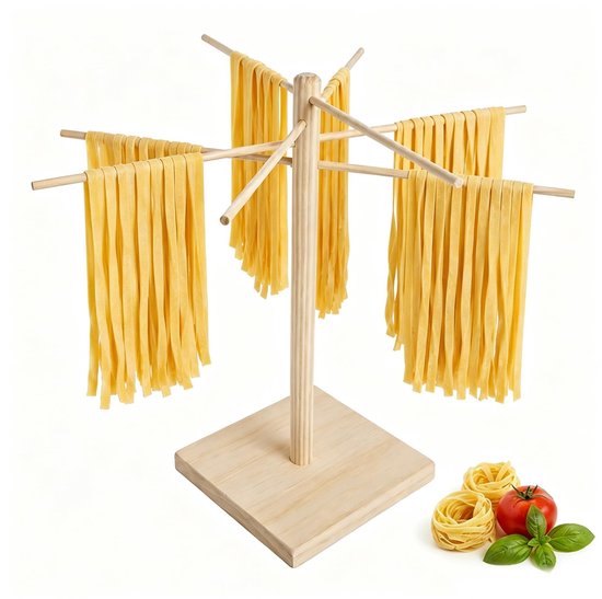 Pastadroger van Hout - 4 Afneembare Stangen