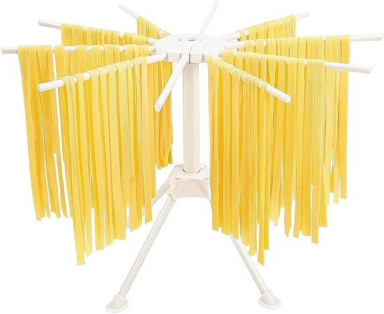 Pastadroogrek - Pastadroger - Verse Pasta Maken - Opvouwbaar - 40x40x28 cm - Wit