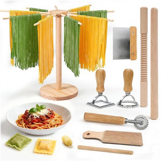 Pastagereedschapsset 9-delig - Pastamachine - Pasta snijder - Raviolimakers - Accessoires - Ideaal voor thuisgebruik