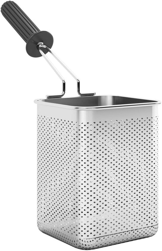Pastakookmand - Pastamand Kookmand - Pasta Koken - Roestvrij Staal - 180 Gram 11.4 x 12.4 x 15 cm - Zilver