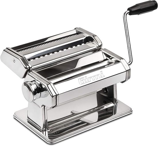 Pastamachine - 9 Instelbare Deegdiktes - 15 cm Aluminium Walsen - RVS Behuizing - Handmatige Pastamaker - Pasta Maker voor Verse Pasta - Keuken