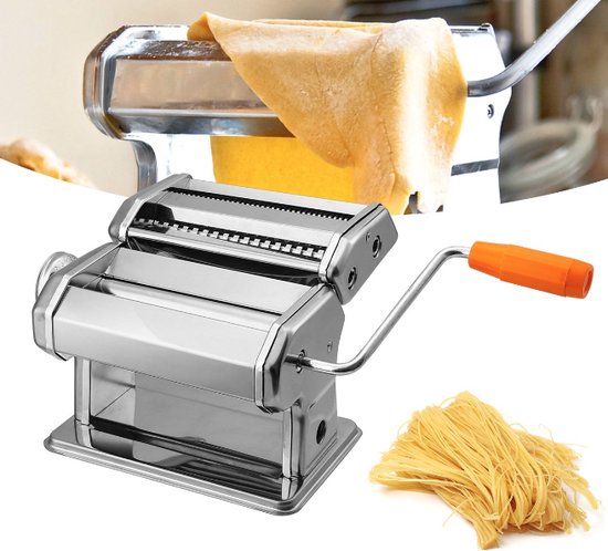 Pastamachine - 9 Standen voor Verse Spaghetti, Tagliatelle, Fettuccine en Lasagne - Hoogwaardig Roestvrij Staal- AUM van Merkloos