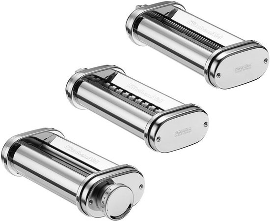 Pastamachine Accessoires - Pastamaker Set - Verse Pasta Maken - 3 Delige Set - 15cm Breed - Zilver van Merkloos