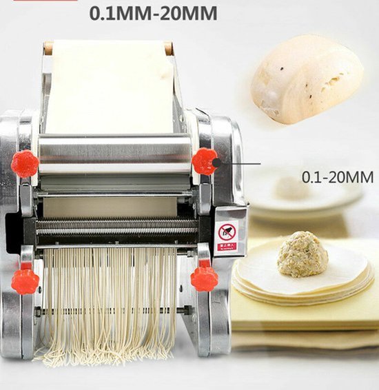 Pastamachine - Breedte 24cm - 550W - Deegdikte 0.1-20mm - Roestvrij Staal - Voor Commercieel Gebruik van Pastamachine