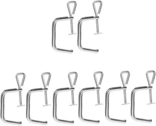 Pastamachine Clips - Bevestigingsklemmen - Verse Pasta Maken - Universeel Ontwerp - 8 Stuks - Zilver