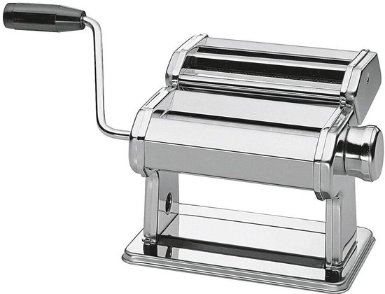 Pastamachine Compack - Deegmaker Keuken - Zelf Pasta Maken - Roestvrij Staal - 19 x 13 x 13 cm - Zilver