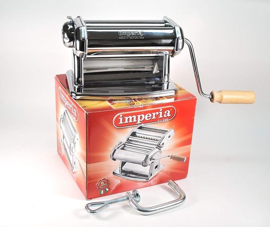 Pastamachine - Deegmaker - Verse Pasta Maken - Zes Dikte-instellingen - 21 x 19 x 16.5 cm - Metaal